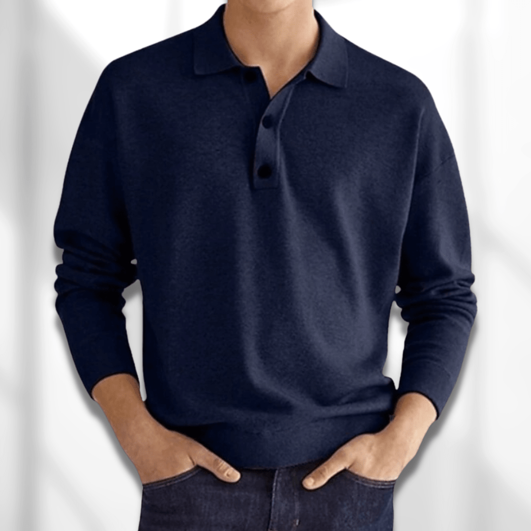 Hugo – Klasyczny longsleeve polo męski