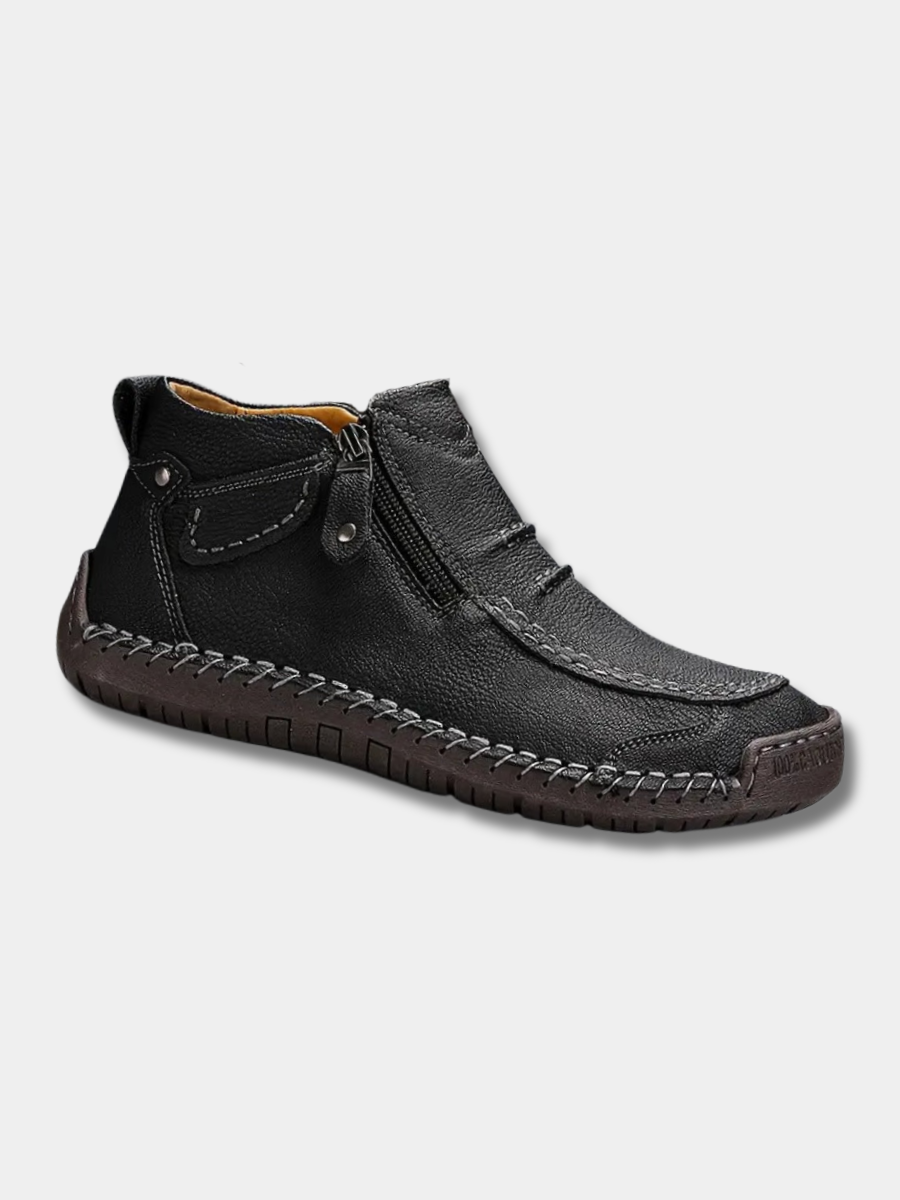 Lorenz – Slip-on Flat High Top Boots - Image 1