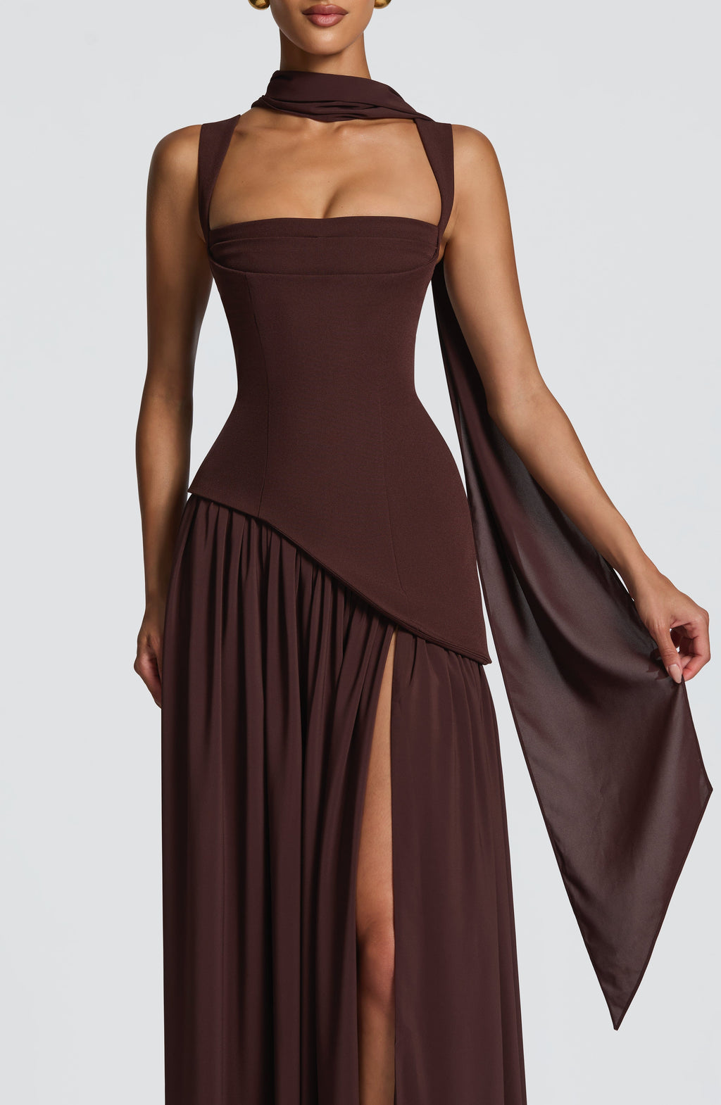 Evening Dress Women with Elegant Cut and Flowing Skirt - Image 5