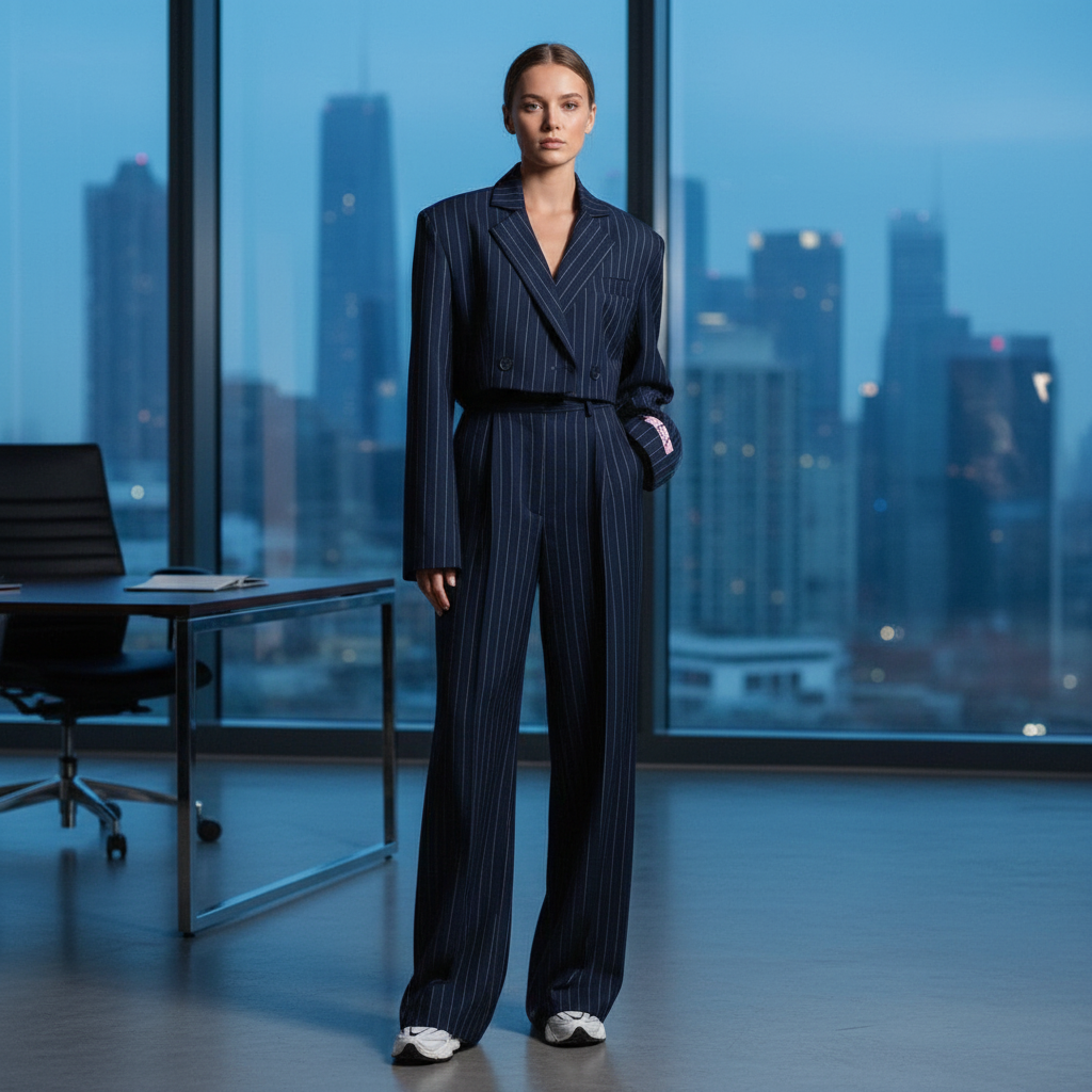 Luisa – Women Tailored Pinstripe Suit - Image 1