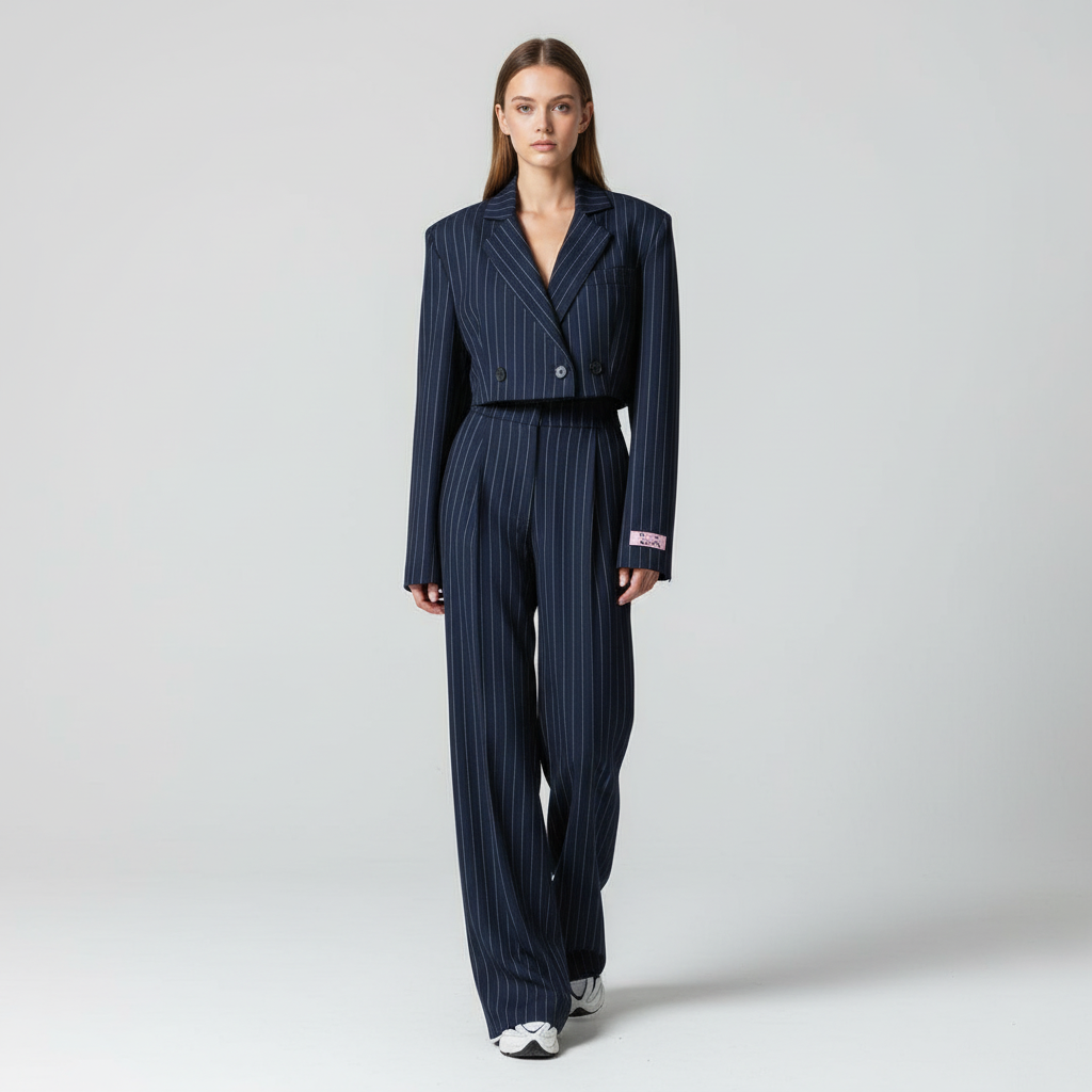 Luisa – Women Tailored Pinstripe Suit - Image 2