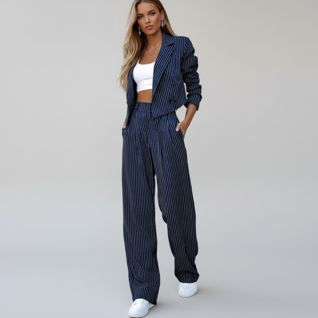 Luisa – Women Tailored Pinstripe Suit - Image 4
