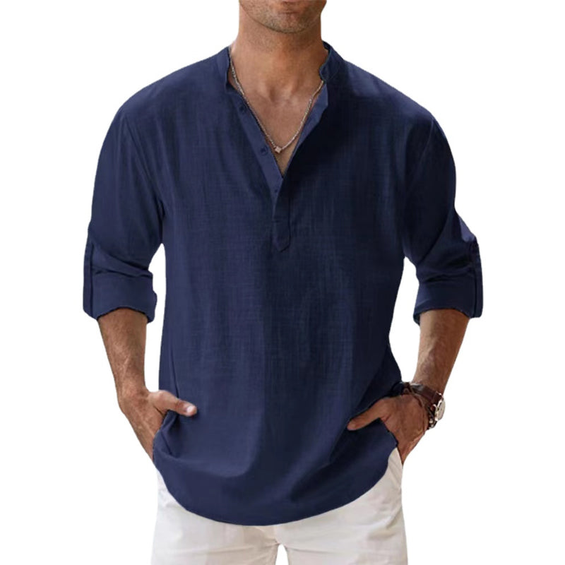 Walter – Short Button-Down Henley Shirt - Image 7