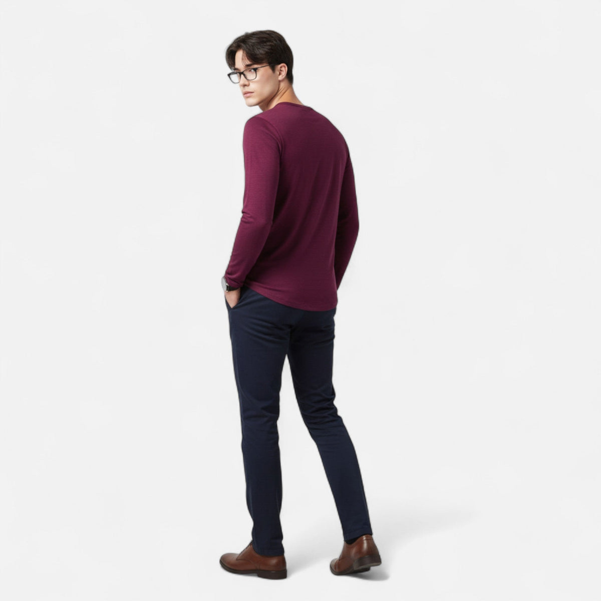 Theo – Long Sleeve Henley Shirt - Image 2
