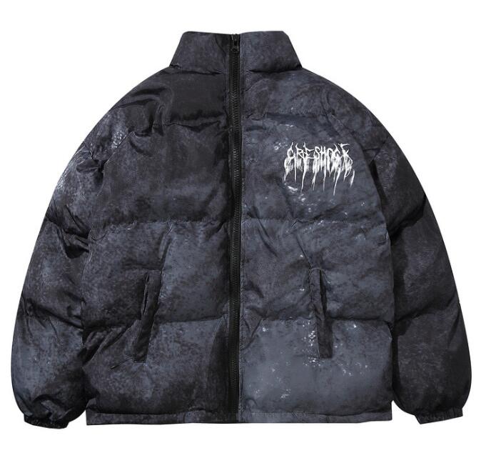 Męska kurtka puchowa o kroju oversize z efektownym nadrukiem - J&B; - 3 - Livia-Moda