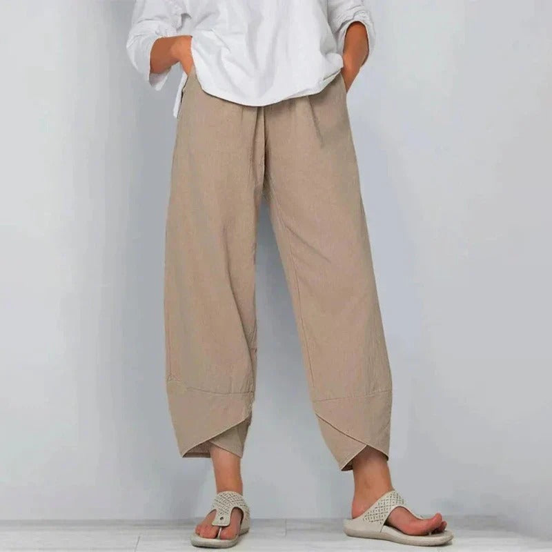Kerstin – Cross-Hem Lantern Pants - Image 1