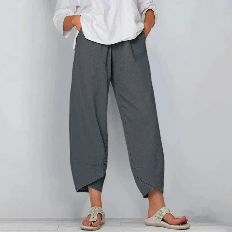 Melanie – Wide Leg Cropped Hem Trousers - Image 5