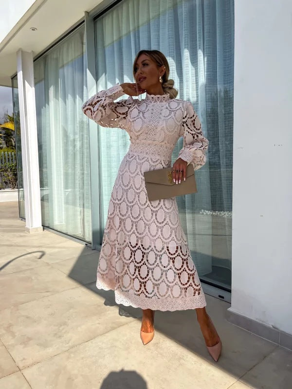 Lisa – Elegant Celestial Lace Dress for Women - Image 3