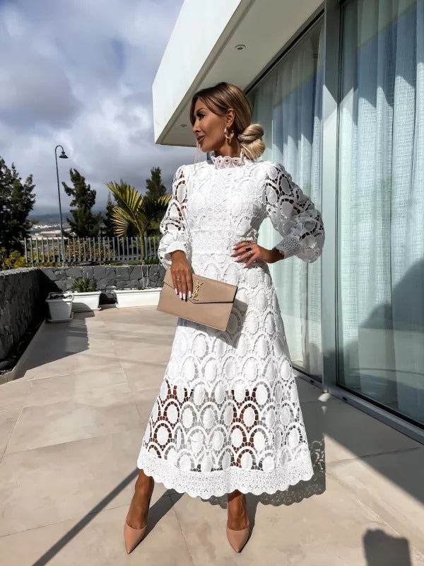 Lisa – Elegant Celestial Lace Dress for Women - Image 5