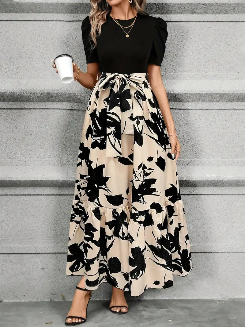 Julia – Elegant Bow-Tie Waist Maxi Dress for Women - Image 4