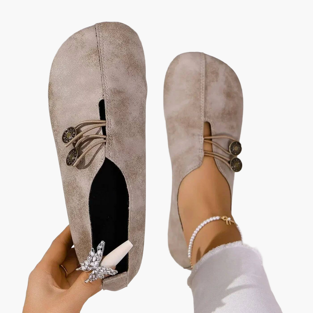 Leni – Stylish Button Closure Flats - Image 6