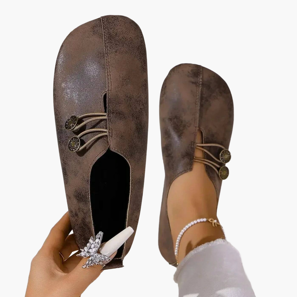 Leni – Stylish Button Closure Flats - Image 8