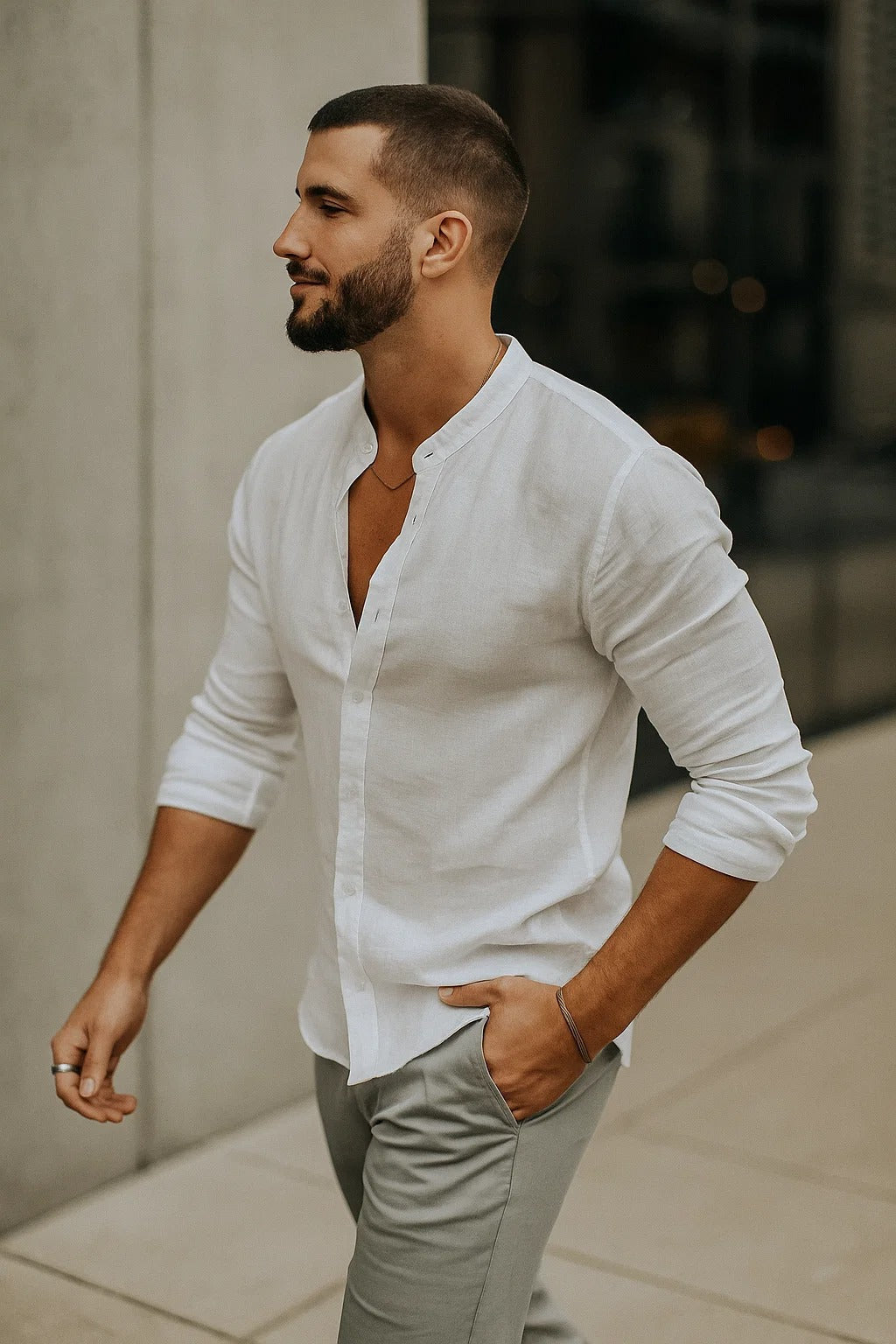 Philipp – 3/4 Sleeve Relaxed Fit Shirt - Image 2