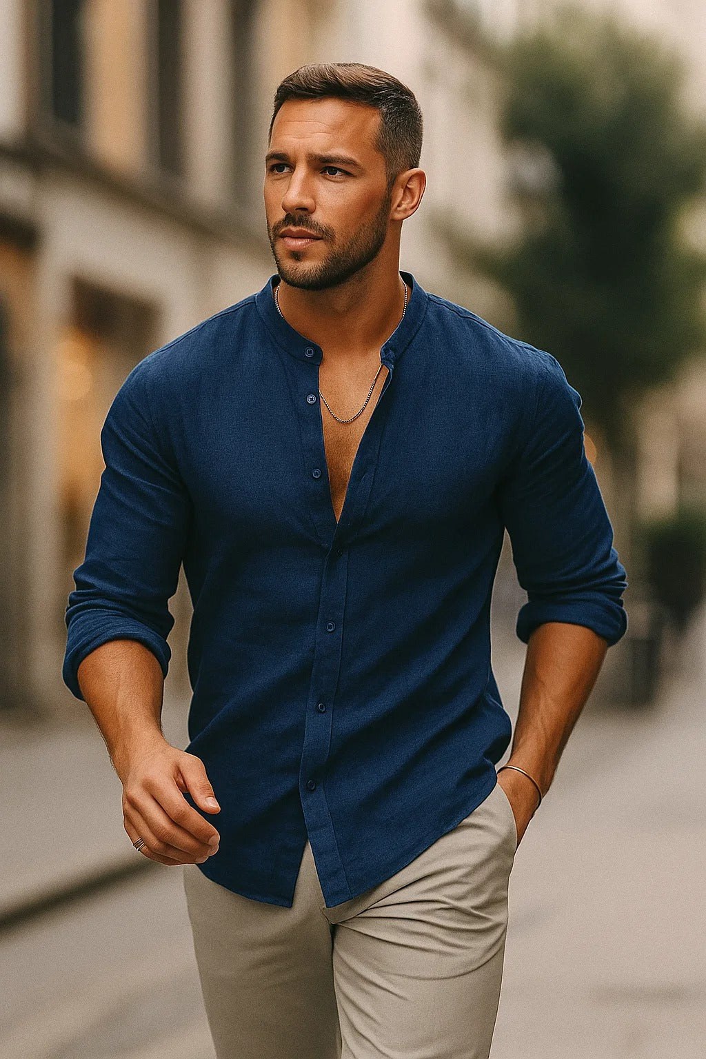 Philipp – 3/4 Sleeve Relaxed Fit Shirt - Image 7