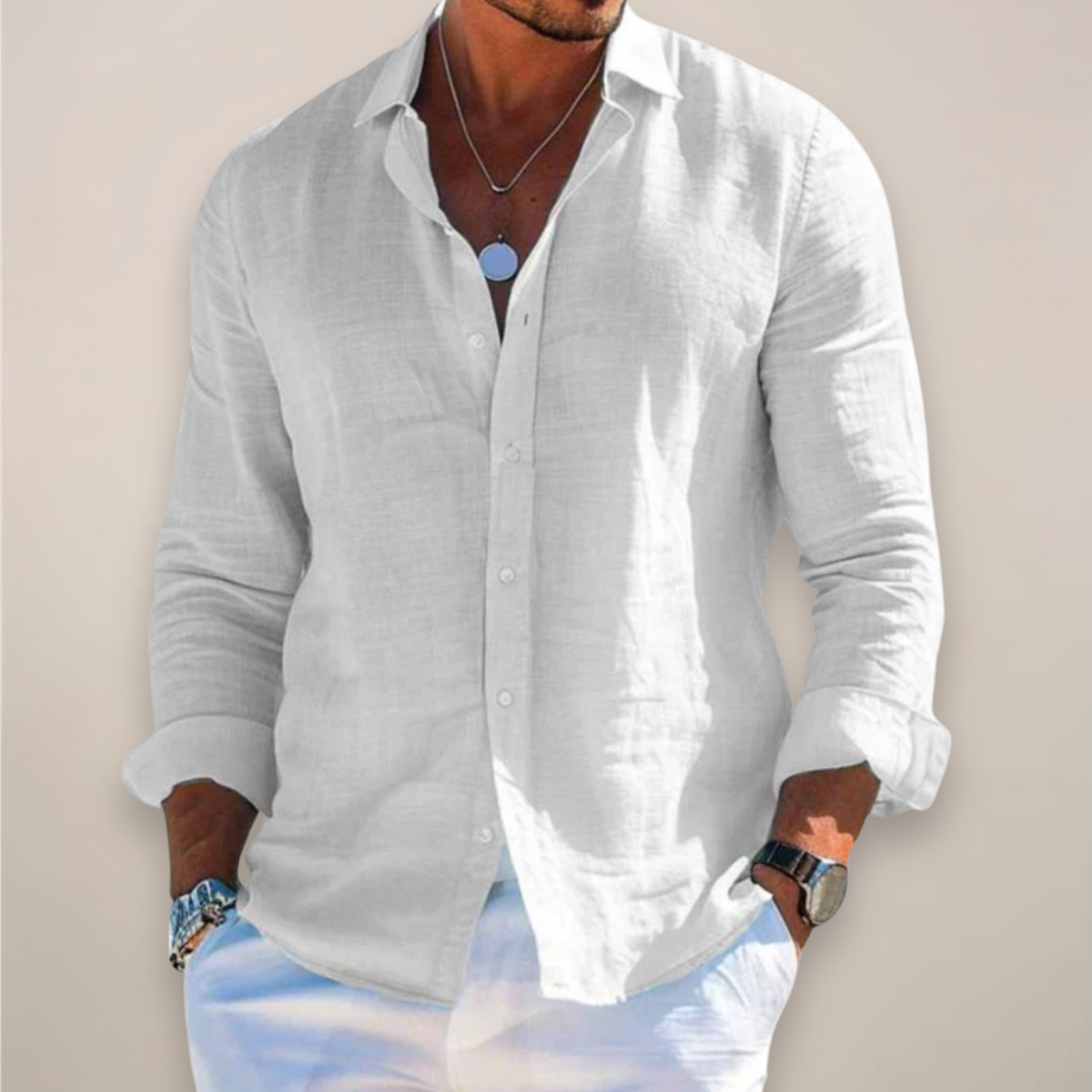 Marcel – Long Sleeve Button-Up Shirt - Image 2