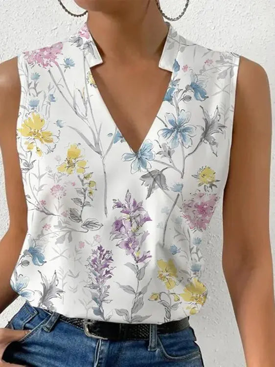 Luisa – Summer top with V-neck for women - Image 2