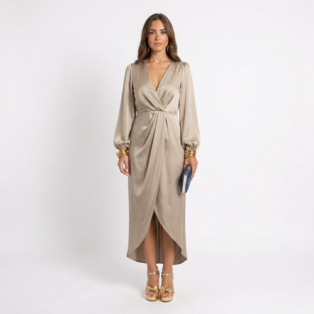 Hannah – Elegant Wrap Dress for Women - Image 1