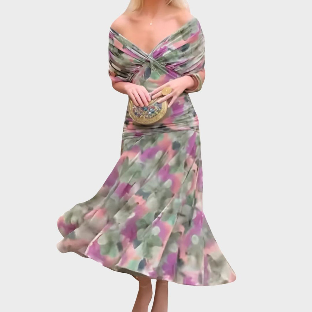 Frieda – Women Floral Print Evening Dress - Image 1