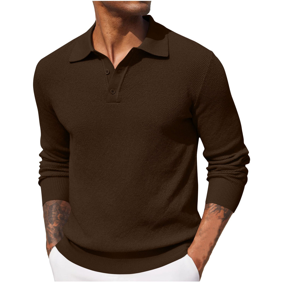 Rene – Long sleeves Breathable Polo shirt - Image 6