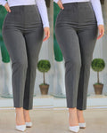 Claudia – High Waist Slim Fit Trousers with Decorative Pleats for Women - Image 5