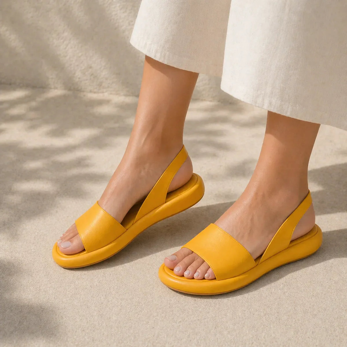 Block Heel Sandals Women's Soft Leather-Look Upper with Open Toe - Image 23