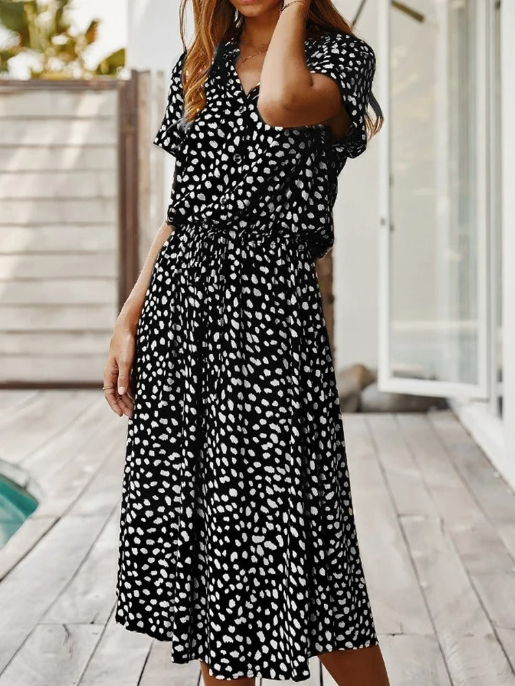 Gerda – Women Printed Midi Dress - Image 7