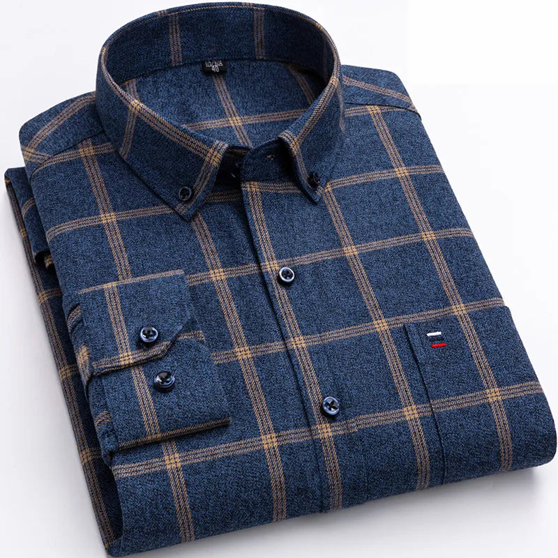 James – Flanelowa koszula w kratę męska