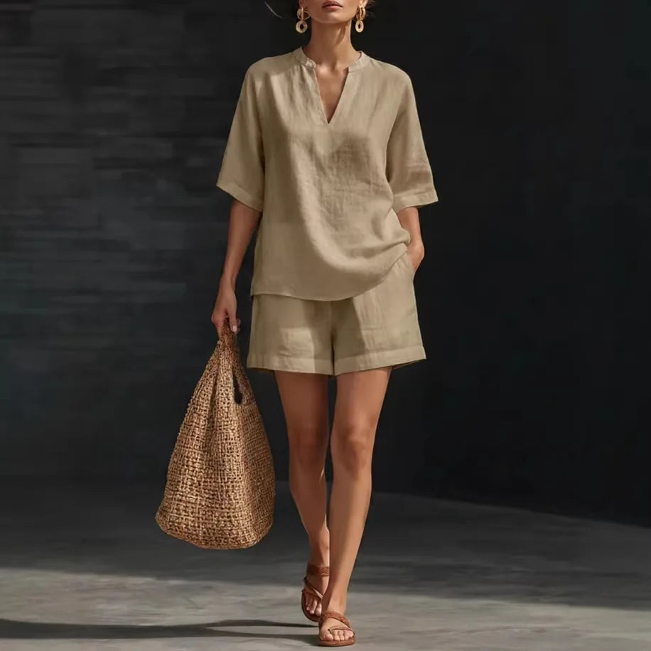 Lina – Elegant Blouse and Shorts set  - Image 10