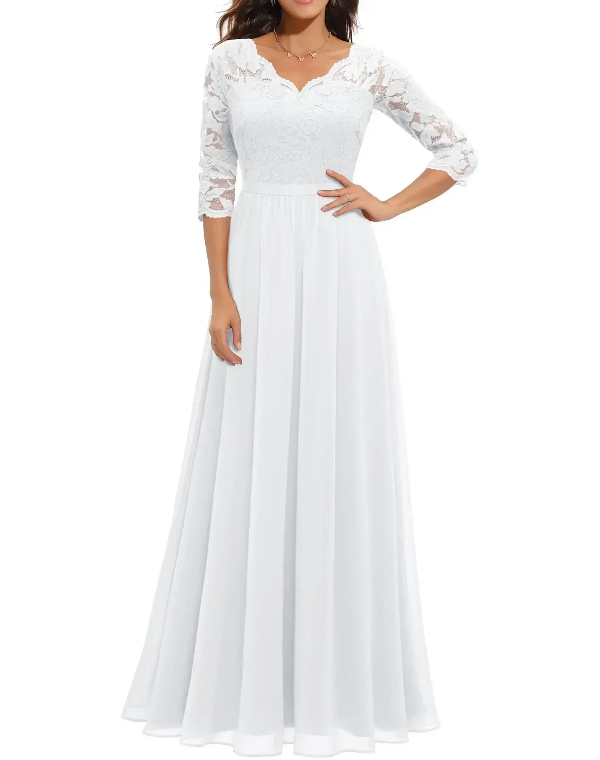 Sandra – Women Elegant Lace Evening Dress - Image 7