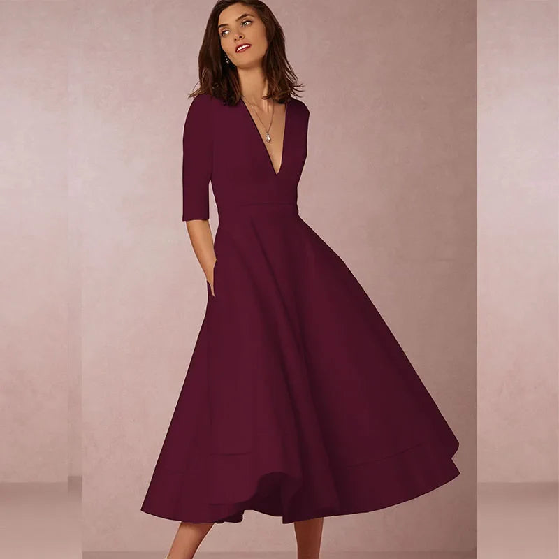 Johanna – Elegant A-line Dress for Women - Image 9
