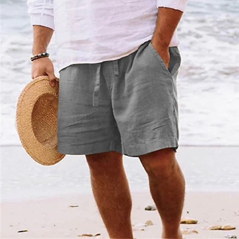 Bastian – Casual Linen Beach Shorts - Image 2