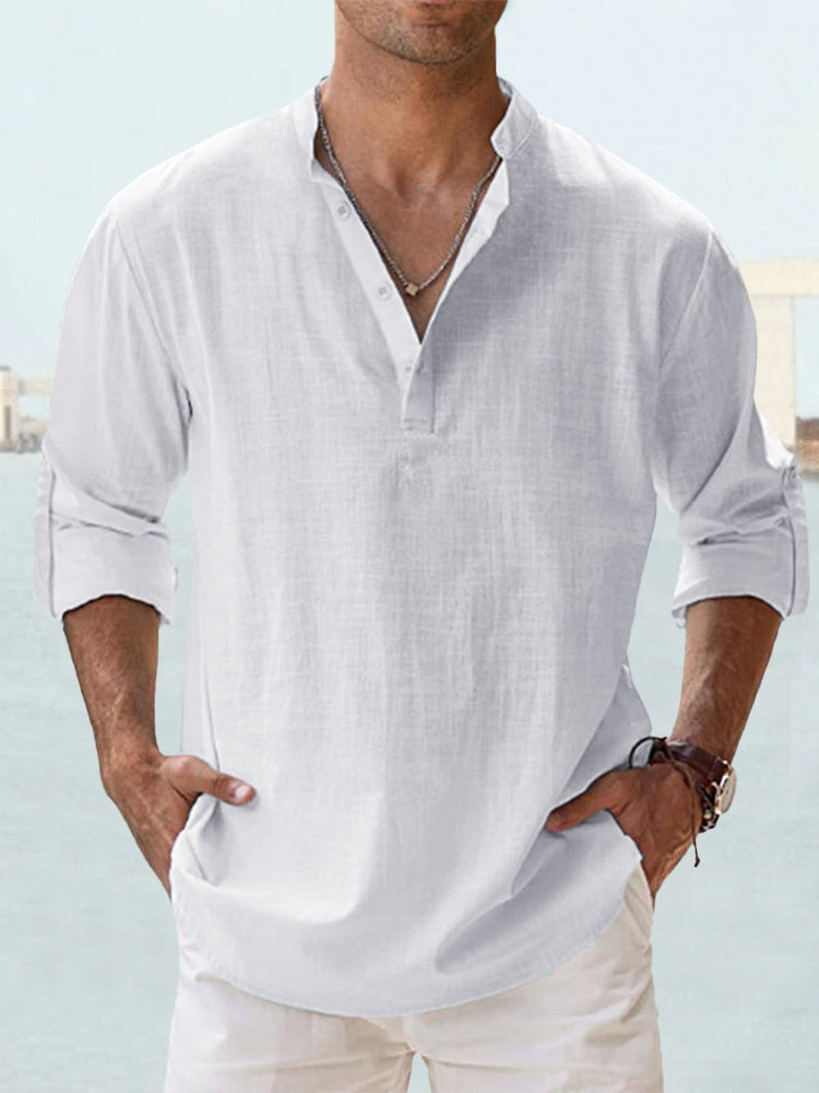 Markus – Casual Henley Summer Shirt Shirt for Men - Image 9