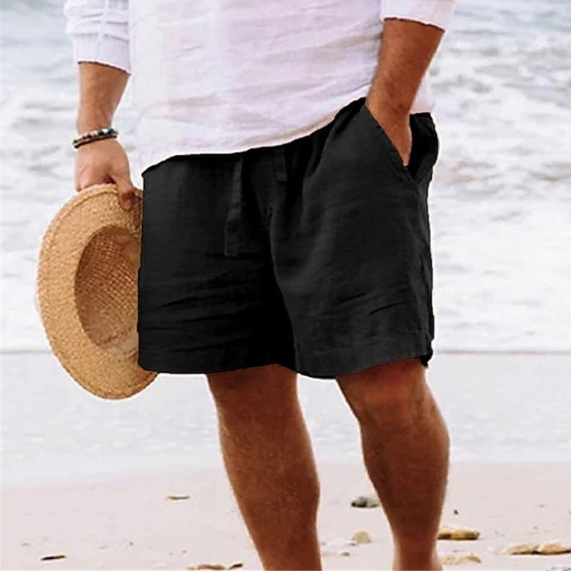 Bastian – Casual Linen Beach Shorts - Image 4