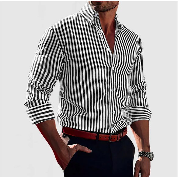 Philipp – Long Sleeve Striped Shirt - Image 2