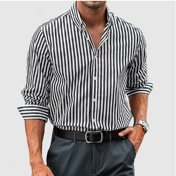 Philipp – Long Sleeve Striped Shirt - Image 4