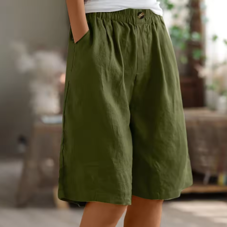 Ines – Women Casual Linen Shorts - Image 1