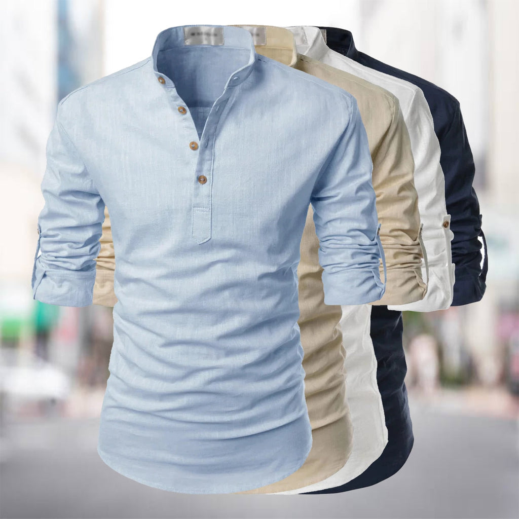 Lukas – Long Sleeves and Stand-Up Collar Shirt - Image 5