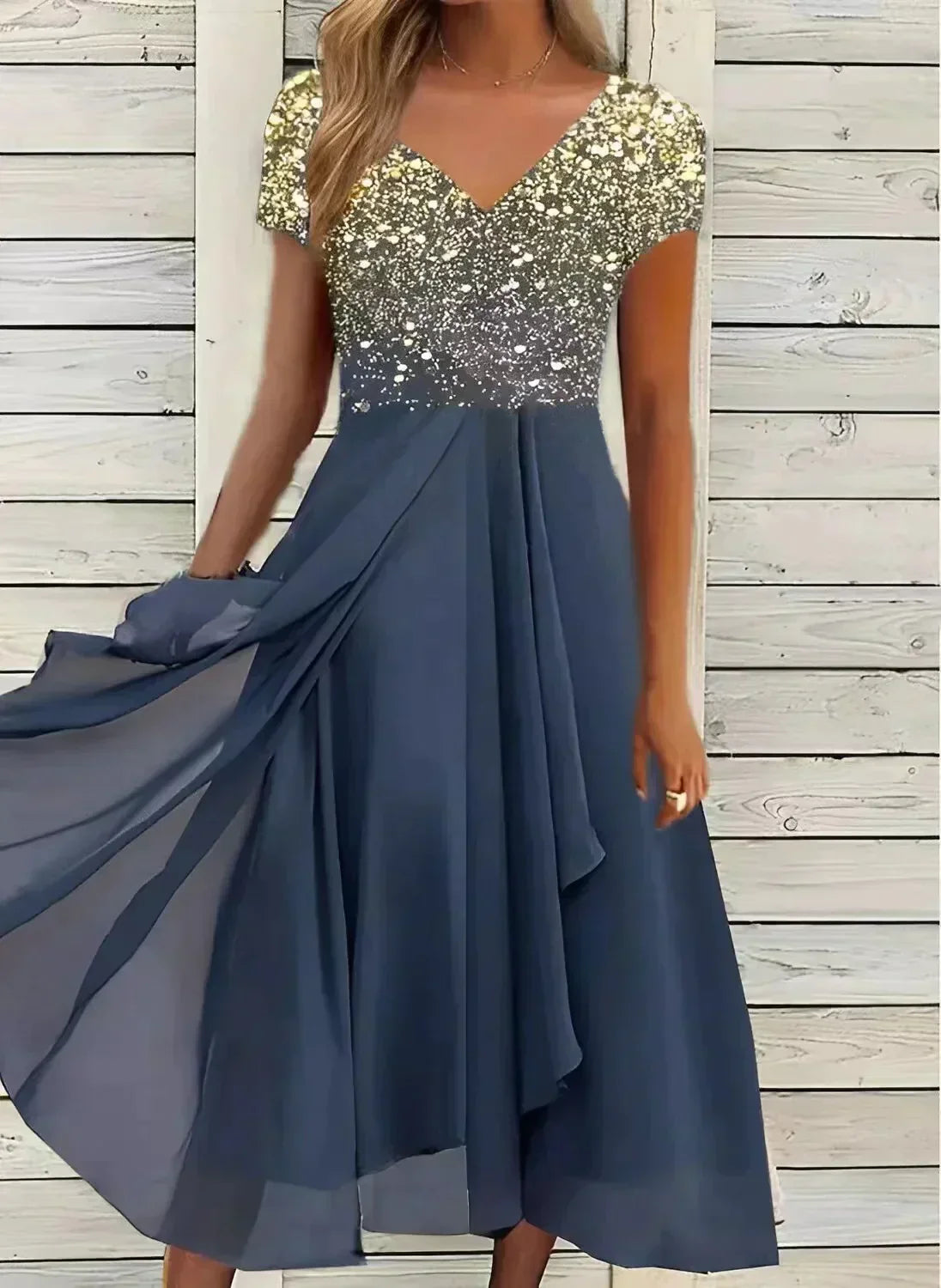 Lena – Elegant Chiffon Party Dress for Women - Image 6
