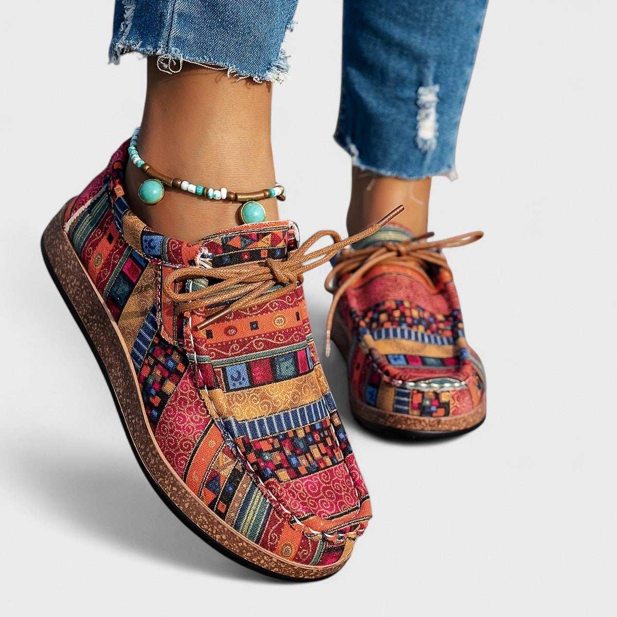 Helga – Cushioned sole Lace-Up Shoes - Image 1