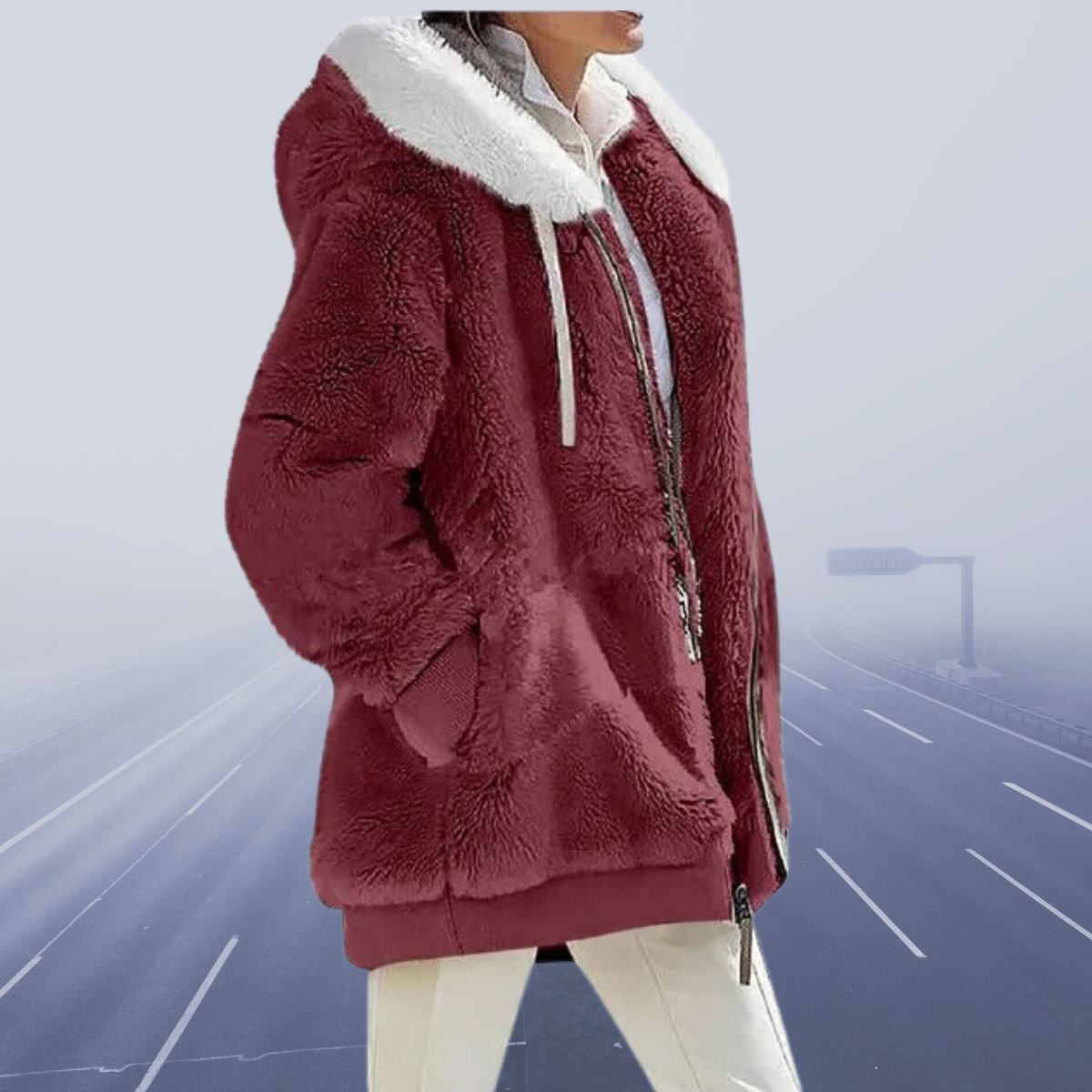 Laura – Damska bluza ocieplana z kapturem