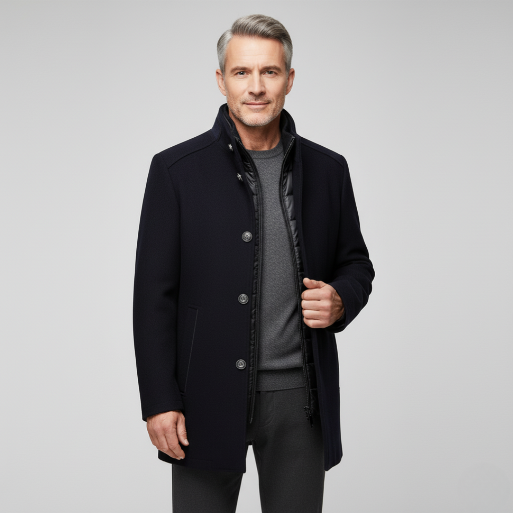 Daniel – Męski Elegancki Płaszcz Ocieplany
