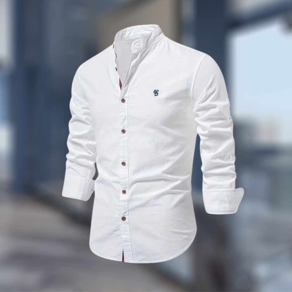 Robert – Casual shirt with a stand-up collar for Men - Image 2
