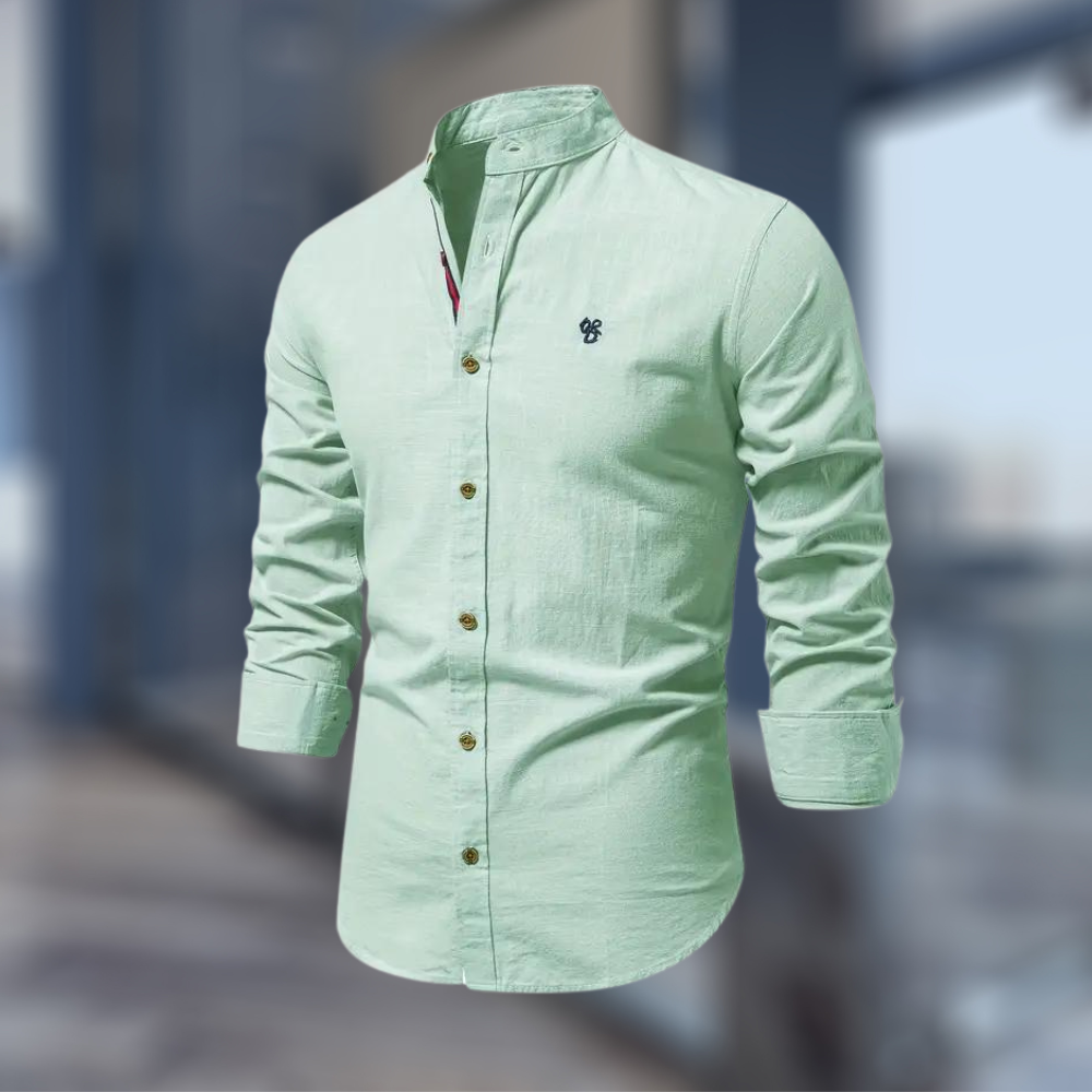 Robert – Casual shirt with a stand-up collar for Men - Image 3