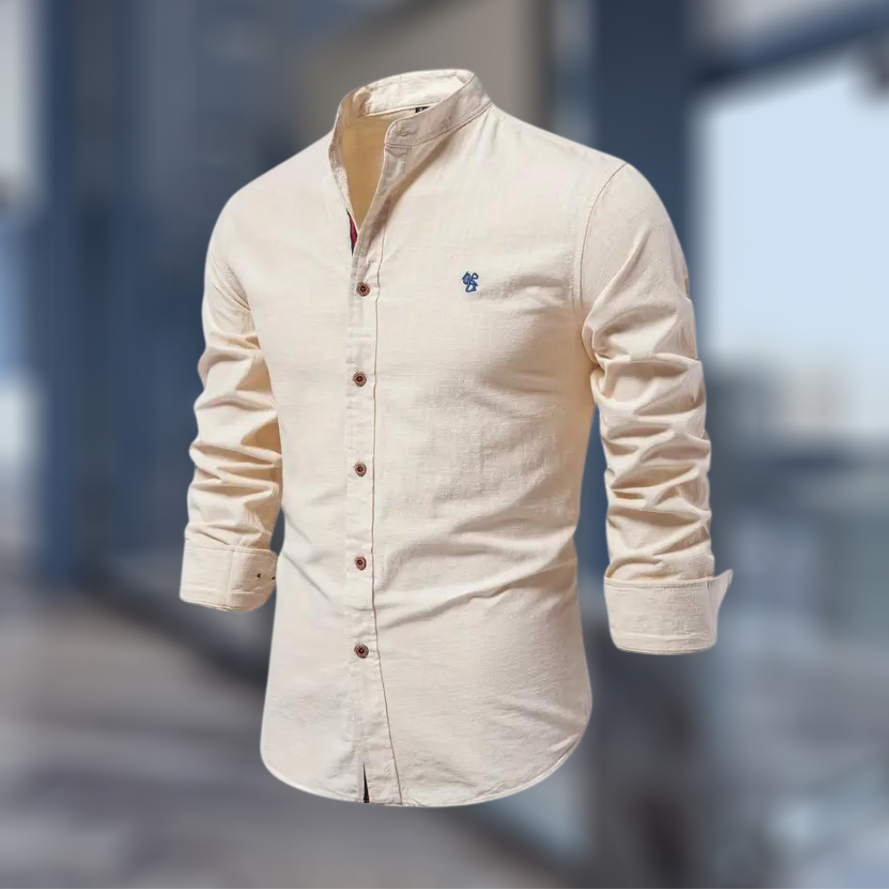 Robert – Casual shirt with a stand-up collar for Men - Image 4