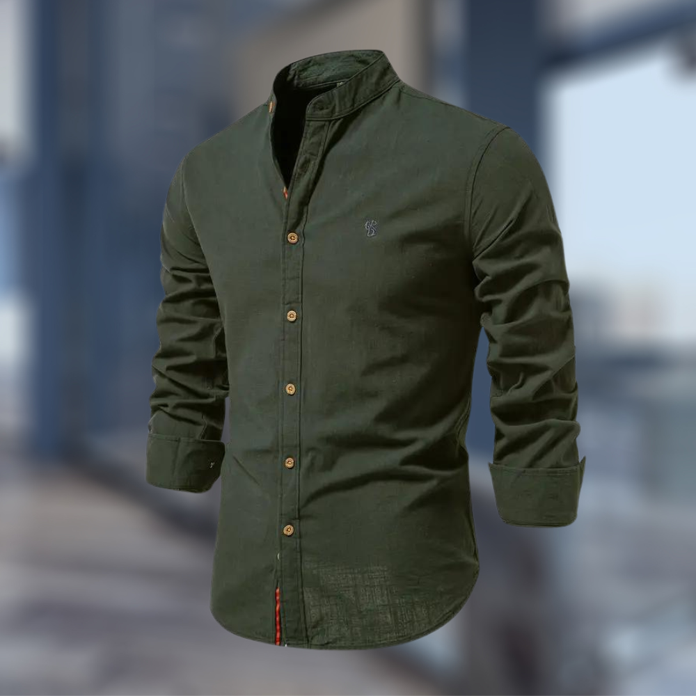Robert – Casual shirt with a stand-up collar for Men - Image 1