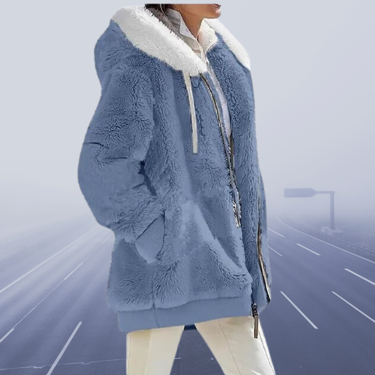 Laura – Damska bluza ocieplana z kapturem