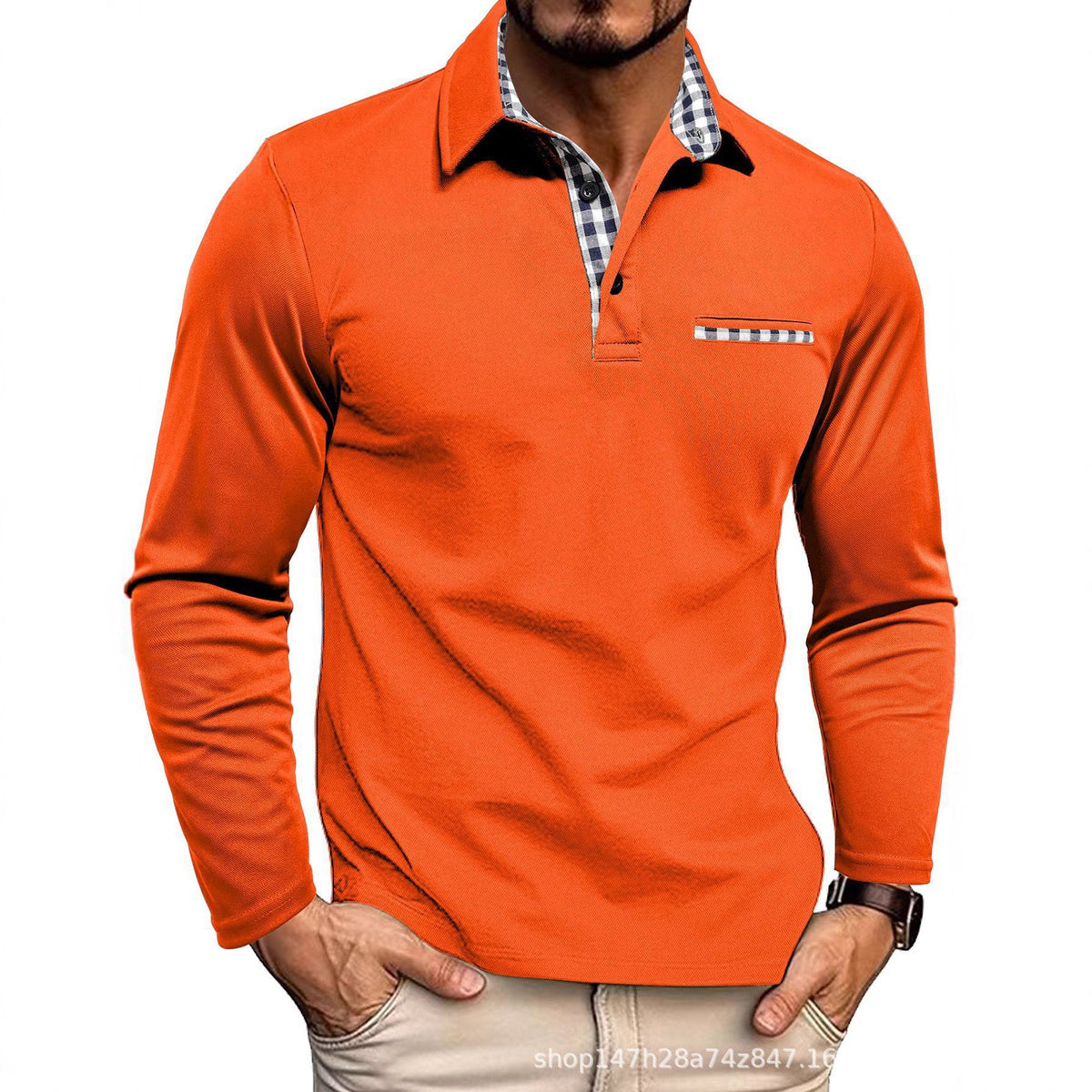 Henry – Elegancka koszulka polo z kontrastowym kołnierzem dla mężczyzn