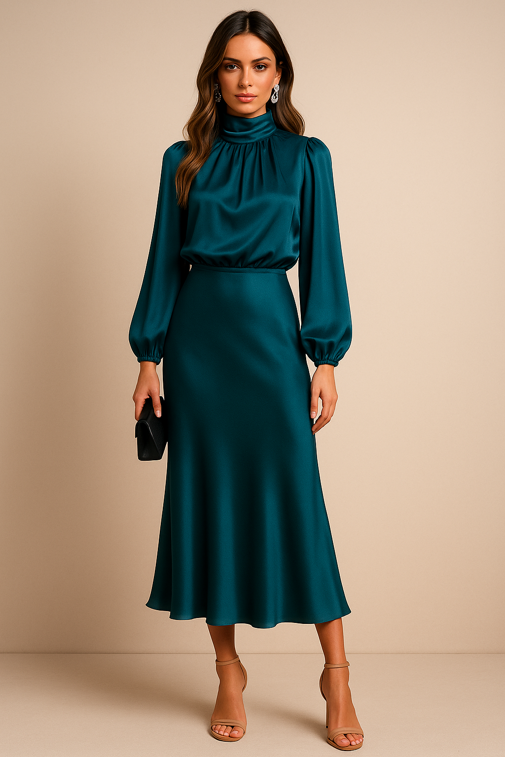 Clara – Elegant High Waist Silhouette Dress - Image 6