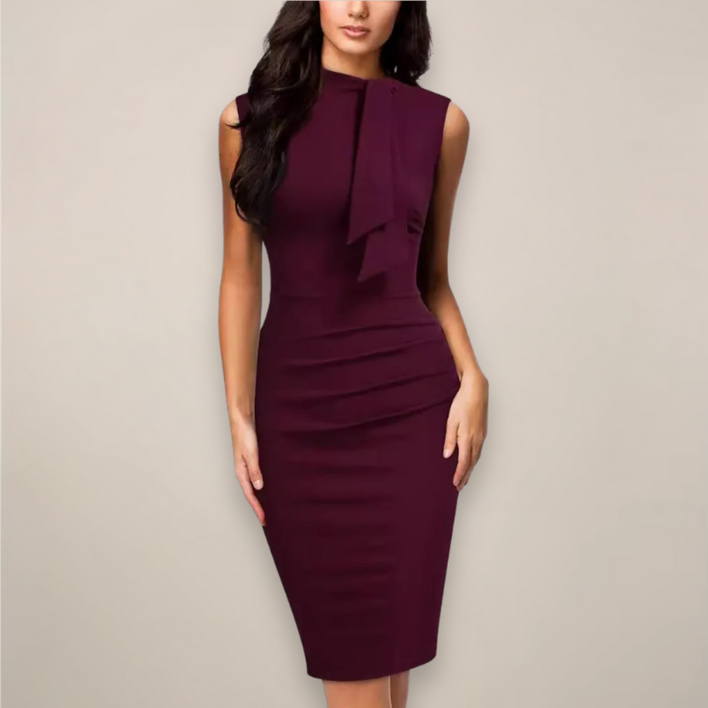 Anneliese – Sleeveless V-Neck Wrap Dress - Image 1