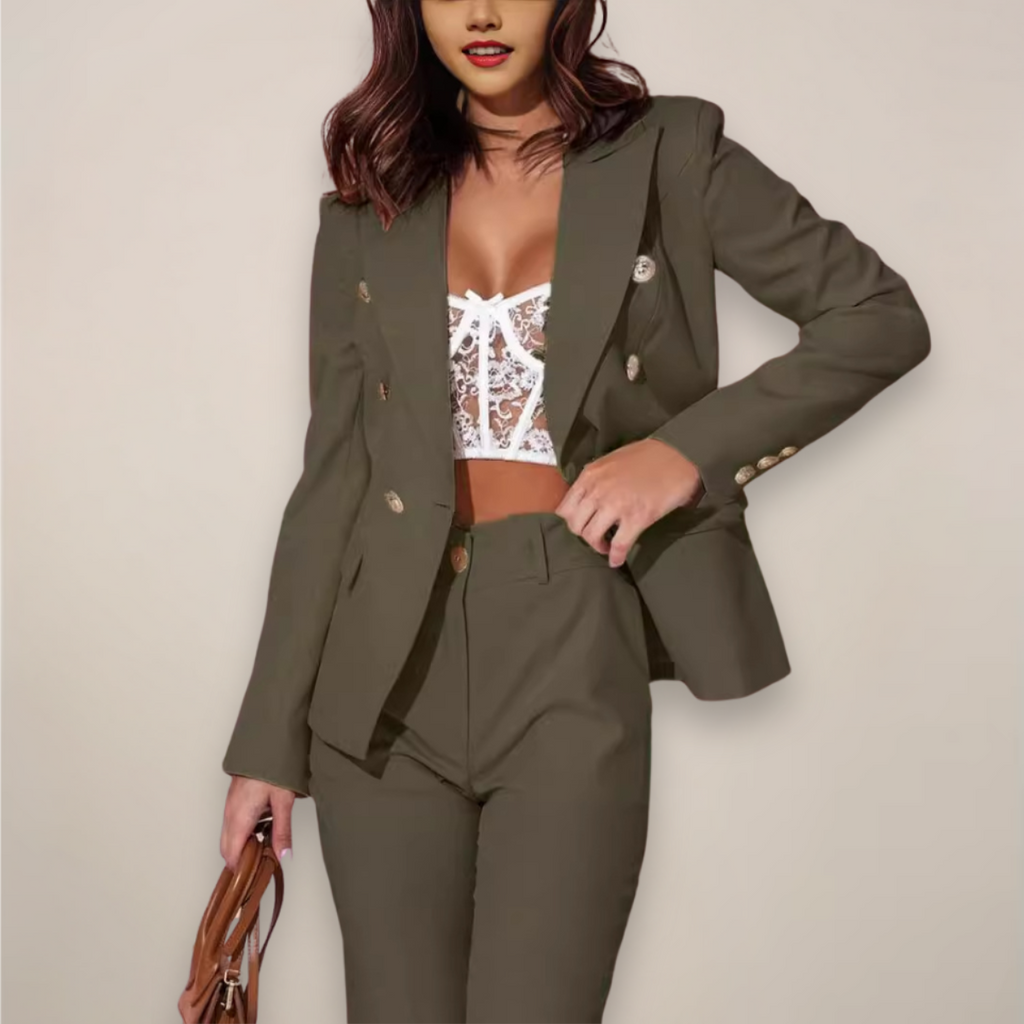 Ella – Women Elegant Double-Breasted Set - Image 1